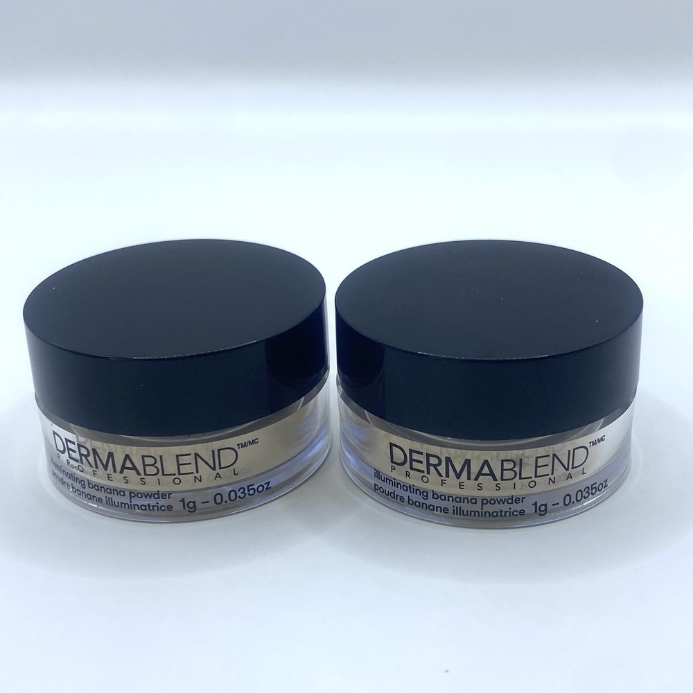 2x Dermablend Illuminating Banana Setting Powder Mini 1g .0.035oz Travel Size